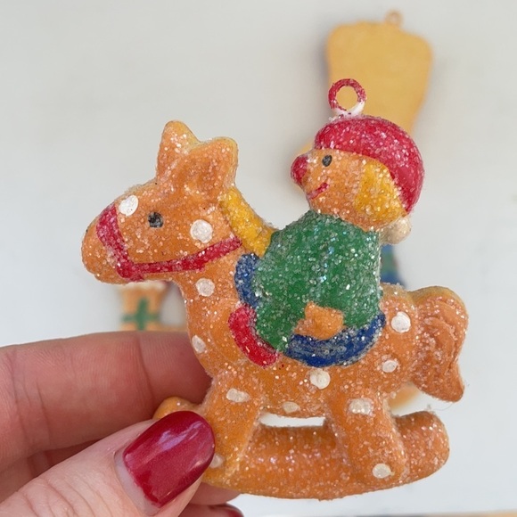 Set of 4 Four Sugared Christmas Tree Ornaments - Picture 7 of 9